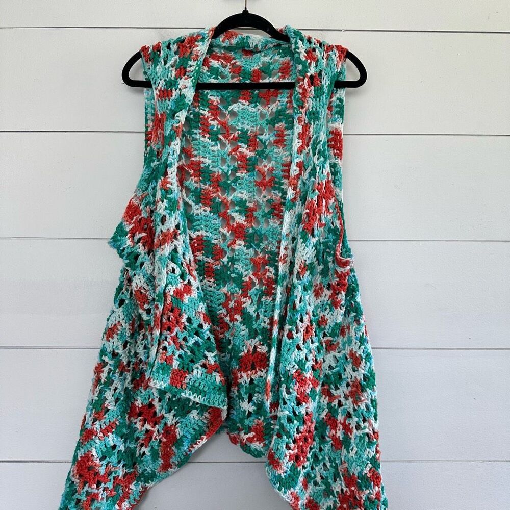 Handmade Women’s Crochet Sleeveless Cardigan Vest